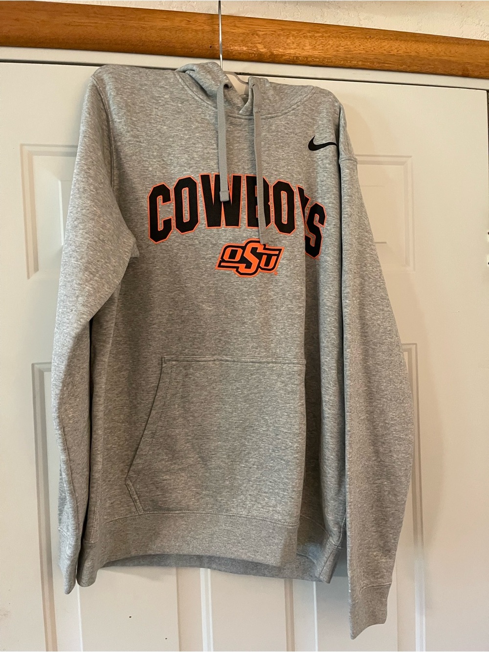 Nike Oklahoma State Cowboys Pullover Hoodie Sweatshirt Size M Gray
